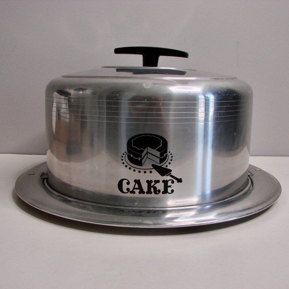 Vintage 50s West Bend Cake Carrier Aluminum MCM Mid Century Modern Kitchenalia